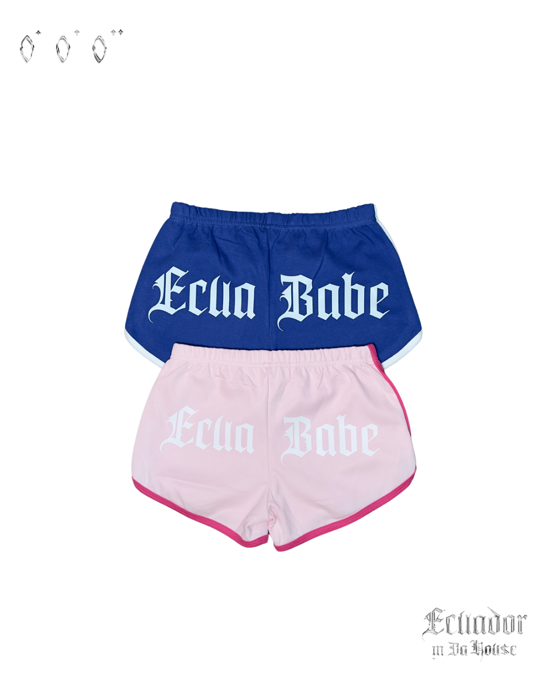 ECUA BABE BOOTY SHORTS PINK & BLUE