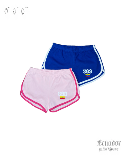 ECUA BABE BOOTY SHORTS PINK & BLUE