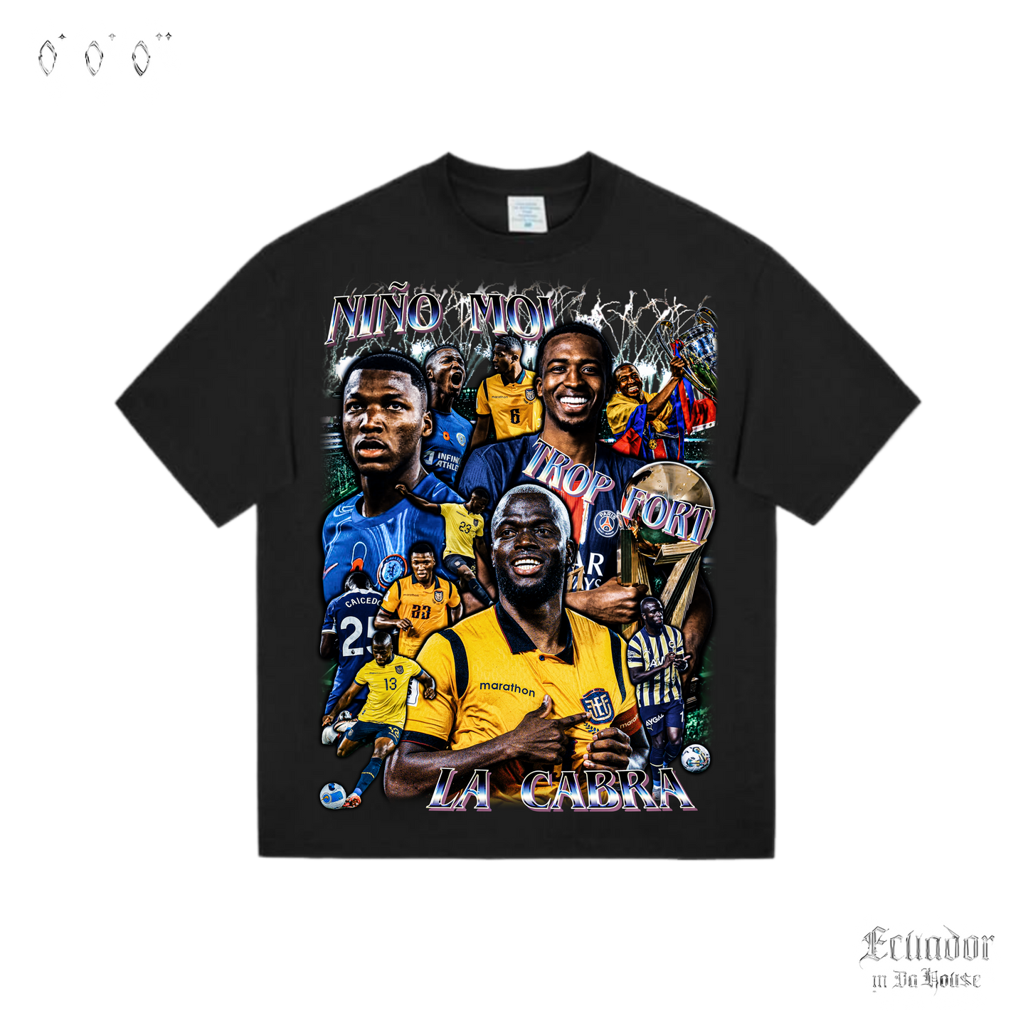 William Pacho/Moisés Caicdeo/Enner Valencia 2026 Fútbol Vintage Tee