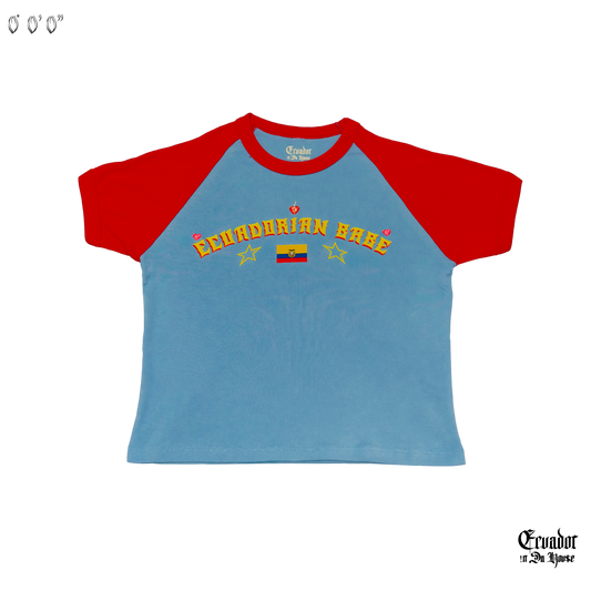ECUA Babe Baby Blue Crop Top